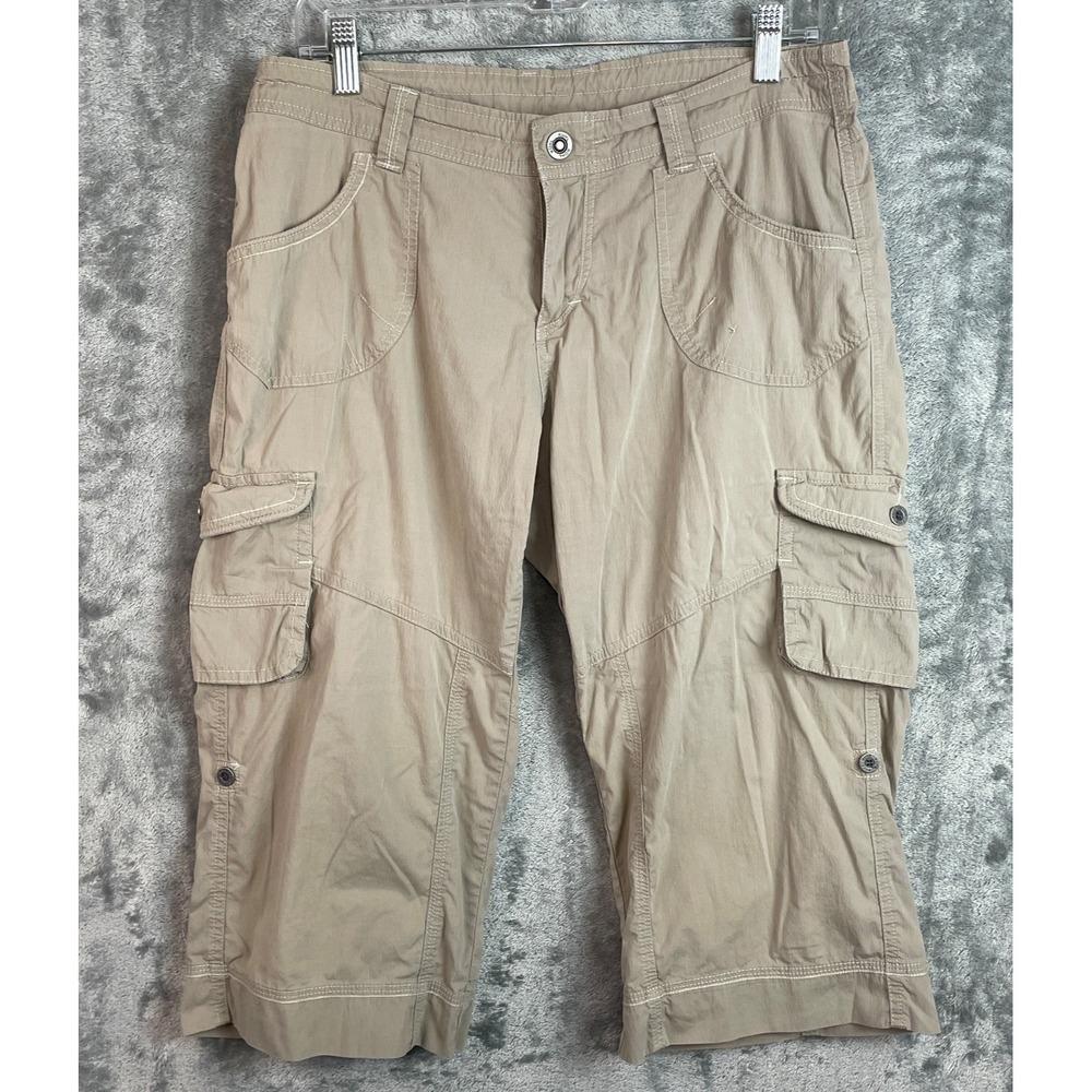 Kuhl Kontra Outdoor Hiking Convertible Capri Women's 10 Beige Camping Gorpcore